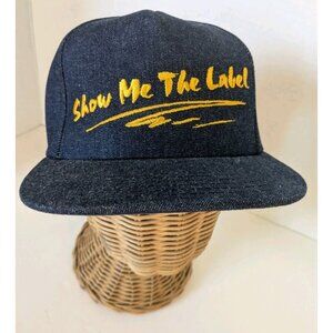 Union-Made "Show Me The Label" Hat Cap Snapback SMWIA Labor Denim Look-USA Made